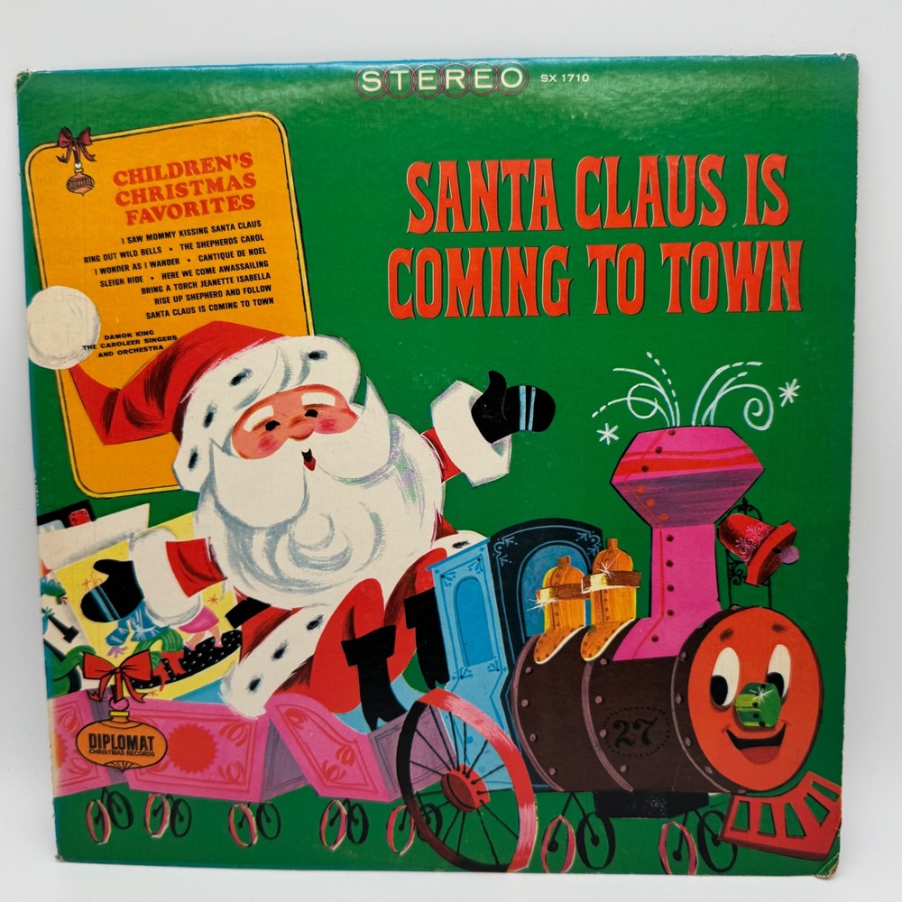 Vintage 60s Christmas Vinyl LP Santa Claus Is Coming To Town Diplomat Records